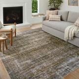 Brown/Gray Area Rug - Amber Lewis x Loloi Billie Oriental Tobacco/Rust Area Rug Polyester in Brown/Gray, Size 90.0 W x 0.19 D in | Wayfair