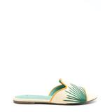 Tropical-embroidered Slip-on Shoes - Green - Blue Bird Shoes Sneakers