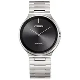 Citizen Eco-Drive Men's Stiletto Silver-tone Stainless Steel Bracelet Watch - AR3110-52E, Size: Large
