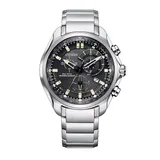 Citizen Eco-Drive Men's Sports Luxury Stainless Steel Chronograph Watch - BL5600-53E, Size: Large, Silver