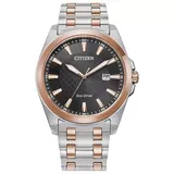 Citizen Eco-Drive Men's Corso Two-Tone Stainless Steel Bracelet Watch - BM7536-53X, Size: Large, Pink