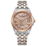 Citizen Eco-Drive Women's Corso Two-Tone Stainless Steel Bracelet Watch - EO1226-59X, Size: Medium, Pink