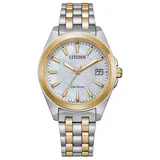 Citizen Eco-Drive Women's Corso Two-Tone Stainless Steel Bracelet Watch - EO1224-54D, Size: Medium, Silver