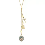 Symbols of Faith Long Charm Necklace, Women's, Multi