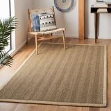 Brown/White Area Rug - Union Rustic Deschamps Natural/Ivory Area Rug Bamboo Slat & Seagrass, Sisal in Brown/White, Size 132.0 W in | Wayfair