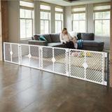Toddleroo by North States Superyard Duo Play Yard Barrier w/ Wall Mount Kit Plastic/ (a practical & lightweight option) in White | Wayfair 8671