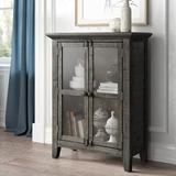 Kelly Clarkson Home Eau Claire 2 - Door Accent Cabinet Wood in Gray, Size 42.0 H x 32.0 W x 15.0 D in | Wayfair B4A0E275C61F4E4587F60C8B51809FE4
