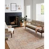 Orange Area Rug - Chris Loves Julia x Loloi Jules Geometric Tangerine/Mist Area Rug Polyester in Orange, Size 114.0 W x 0.13 D in | Wayfair