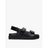 Lil Perforated Leather Sandals - Black - Gucci Flats