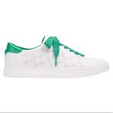 Kate Spade Shoes | New Kate Spade Audrey White And Green Leather Sneaker Nwtbox | Color: Green/White | Size: 9.5