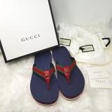 Gucci Shoes | Gucci Nylon Lifford Mens Sandals | Color: Blue/Red | Size: 10