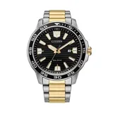 Citizen Eco-Drive Sport Men's Two Tone Stainless Steel Bracelet Watch