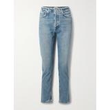 Citizens of Humanity - Charlotte Distressed High-rise Straight-leg Jeans - Blue