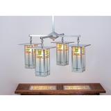 Arroyo Craftsman Franklin 33 Inch 4 Light Chandelier - FCH-9L-4-GW-P