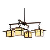 Arroyo Craftsman Monterey 41 Inch 4 Light Chandelier - MCH-12-4T-WO-BZ
