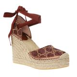 Gucci Shoes | Gucci Women's Heritage Gg Lam Platform Espadrilles | Color: Brown | Size: 38eu