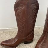 Nine West Shoes | **New*** Size 7m Womens Nine West Leather Cowboy Boots | Color: Brown | Size: 7