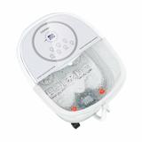 Costway Foot Spa Bath Massager with 3-Angle Shower and Motorized Rollers-White
