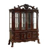 Simple Relax China Cabinet Wood/Glass in Brown, Size 89.0 H x 70.0 W x 18.5 D in | Wayfair SR03CM3557CH-HB-SET