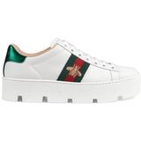 Ace Embroidered Platform Sneaker - White - Gucci Sneakers