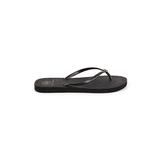 Tory Burch Flip Flops: Black Solid Shoes - Size 4
