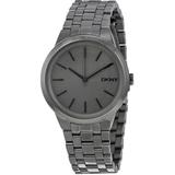 Park Slope Grey Dial Gunmetal Ion-plated Watch - Gray - DKNY Watches