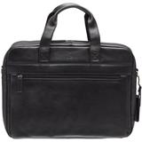 Single Compartment Briefcase With Rfid Secure Pocket For 15.6" Laptop And Tablet - Black - Mancini Briefcases