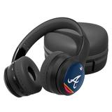 Atlanta Braves Stripe Design Wireless Bluetooth Headphones With Case