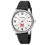 "Women's Wenger by Swiss Army White Morehouse Maroon Tigers City Active Silicone Bracelet Watch"