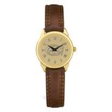 Women's Florida Gators Gold Medallion Brown Leather Wristwatch