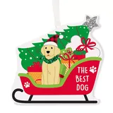 The Best Dog Christmas Ornament, Multicolor