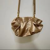 Anthropologie Bags | Anthropologie Metal Gold Crossbody Purse | Color: Gold/Tan | Size: Os