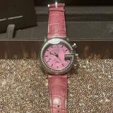 Gucci Accessories | Authentic Gucci Watch W Genuine Leather Pink Alligator Strap And Diamond Face. | Color: Pink | Size: Os