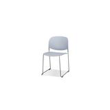 Corrigan Studio® Riceville Stacking Patio Dining Side Chair Metal in Blue, Size 33.0 H x 20.0 W x 19.0 D in | Wayfair