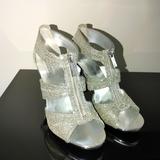 Michael Kors Shoes | Michael Kors Berkeley Silver Heels | Color: Silver | Size: 8.5