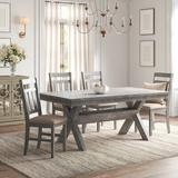 Kelly Clarkson Home Gigi 4 - Person Dining Set Wood in Brown, Size 30.0 H in | Wayfair Composite_E9866A44-D47C-46E9-BC6D-417A41EE29B1_1634350509