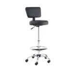 PHI VILLA Tall Drafting Office Chair with Adjustable Height and Detachable Backrest, Black