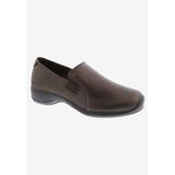 Women's Slide-In Flat by Ros Hommerson in Brown Leather (Size 8 1/2 M)