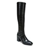 Wide Width Women's Tribute Boot by Franco Sarto in Black Croco (Size 7 W)