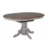 Sunset Trading Country Grove Round or Oval Extendable Dining Table In Distressed Gray and Brown Wood - Sunset Trading DLU-CG4260-GO
