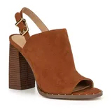 New York & Company Lyla Women's Block Heel Mules, Size: 10, Med Brown