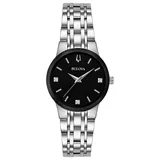 Bulova Women's Stainless Steel Diamond Accent Watch - 96P200, Size: Small, Silver