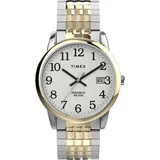 Timex Men's Easy Reader Perfect Fit Two-Tone Expansion Band Watch - TW2V05600JT, Size: Medium, Multicolor