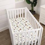 Disney Standard Crib Fitted Sheet Polyester in Green/White, Size 28.0 W x 8.0 D in | Wayfair 8043003P
