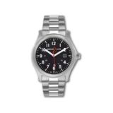 Armourlite Field Series AL101 Swiss Made Tritium Illuminated Watch with Shatterproof Armourglass Raw Steel Case Black Dial 42mm AL101