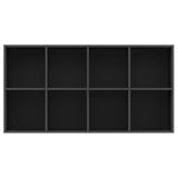 Latitude Run® Book Cabinet/Sideboard Sonoma Oak 26"X11.8"X51.2" Wood in Black, Size 25.98 H x 51.18 W x 11.8 D in | Wayfair