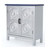 Canora Grey Ahlheim 2 - Door Accent Cabinet Wood in Blue, Size 32.25 H x 31.5 W x 14.0 D in | Wayfair 1764D63C01994175811FC10483F2A395