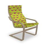 East Urban Home Creative Chili Indoor/Outdoor Seat/Back Cushion Polyester in Green/Indigo/Pink, Size 1.57 H x 21.26 W x 48.0 D in | Wayfair