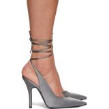 Silk Venus Slingback Heels - Brown - The Attico Boots