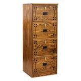 Loon Peak® Deveraux 4-Drawer Vertical Filing Cabinet Wood in Brown, Size 56.0 H x 21.0 W x 21.0 D in | Wayfair 98572879971B429E8D7BC9A17541745B